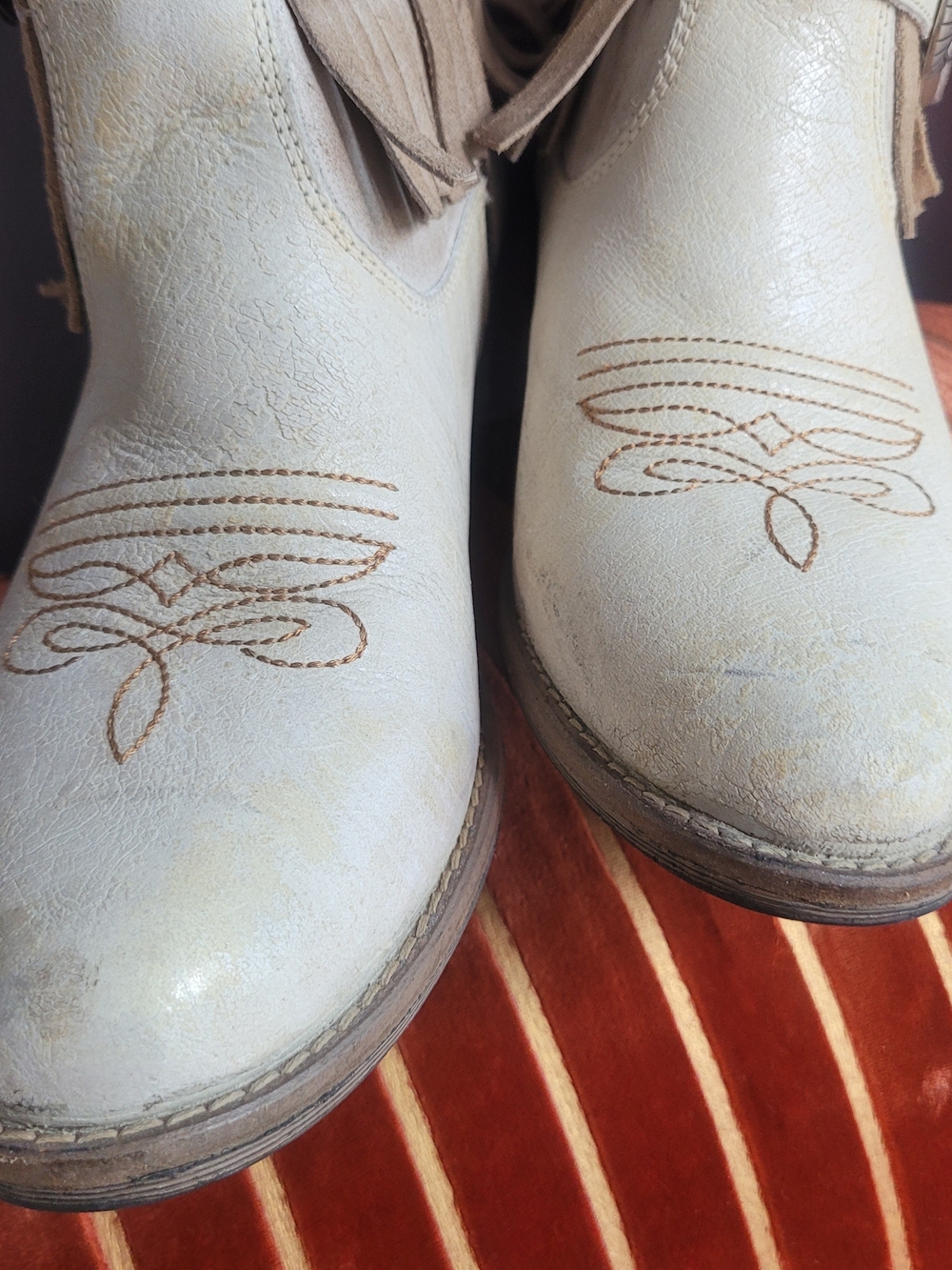 Fringed Booties Genuine Leather - Picture 7 of 8